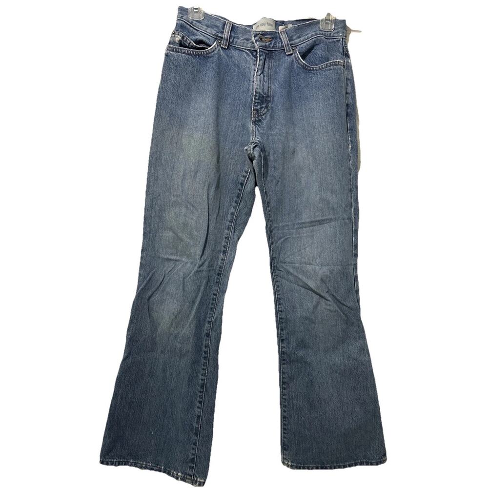Vintage Gap Y2K (2000) Low Rise Flared Jeans Size 8 Light Wash Slight Distressed
